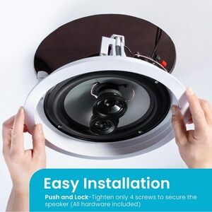 Acoustic Audio CS-IC83 in Ceiling 8" Speaker 2 Pair Pack Home Theater 2100 Watt